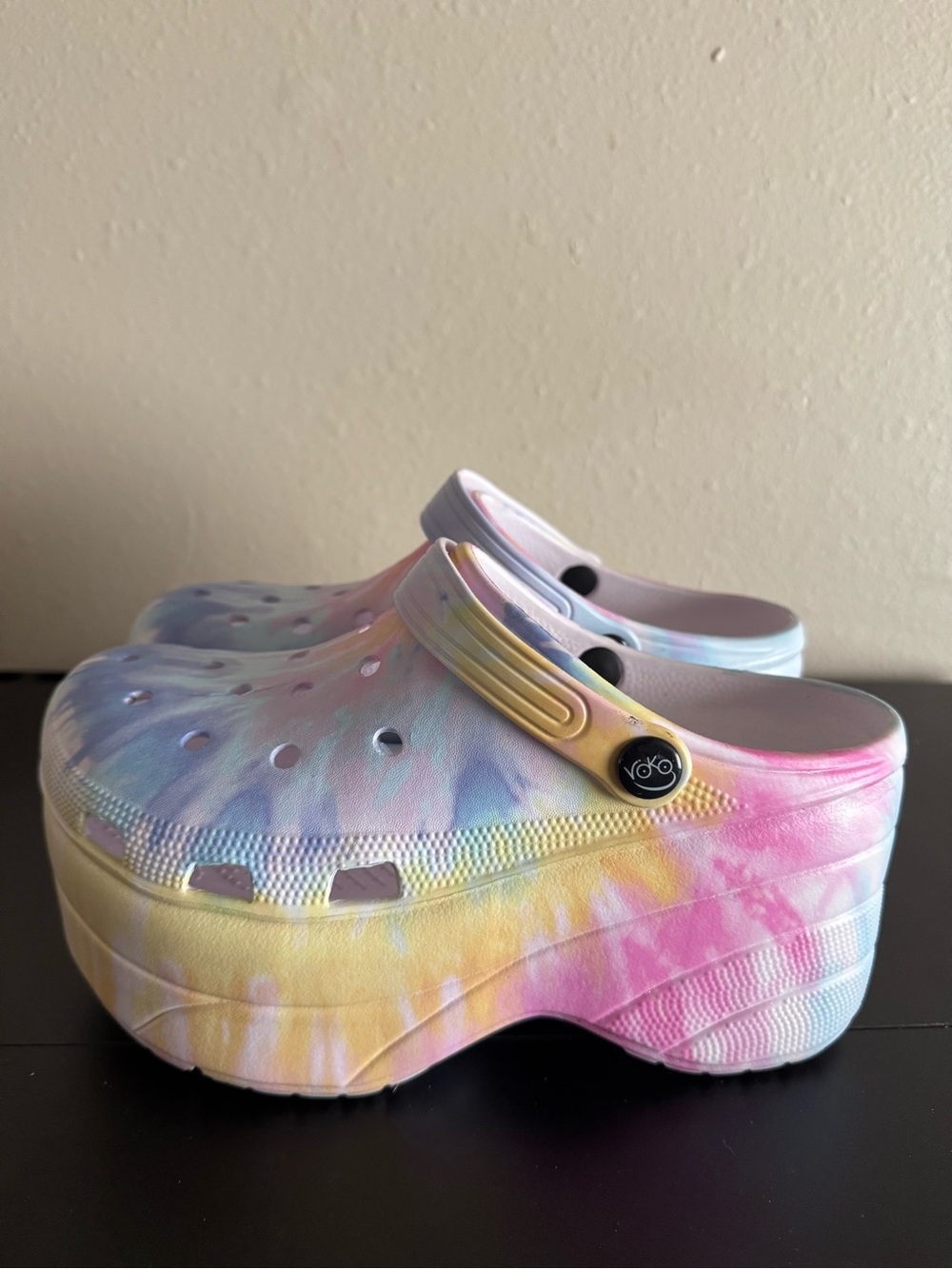 Tie-Dye Platform Clog - Pink/Yellow/Blue - Picture 2 of 8